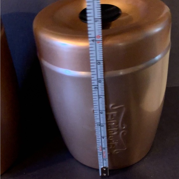 Vintage Copper Color Aluminum Canisters Seed Treats Decor Storage Bird Lover - Picture 13 of 14